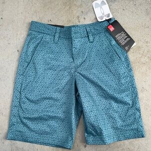 Under Armour (boys) Golf Teal Geometric Shorts